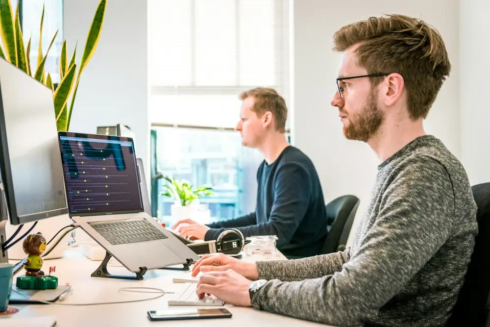 Developers working at their desks